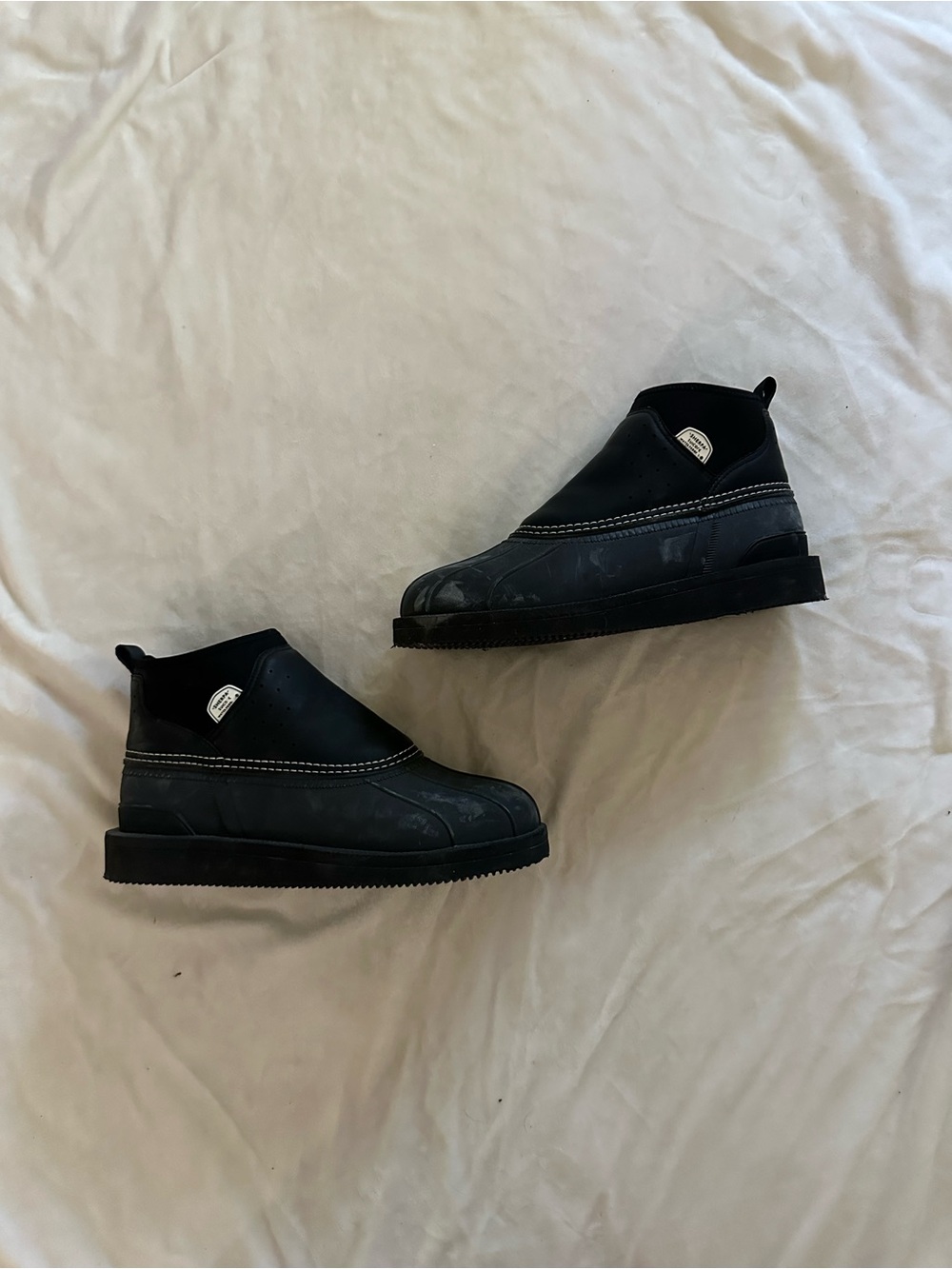 Suicoke Black Slip-On Waterproof Shoes